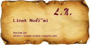 Linek Noémi névjegykártya